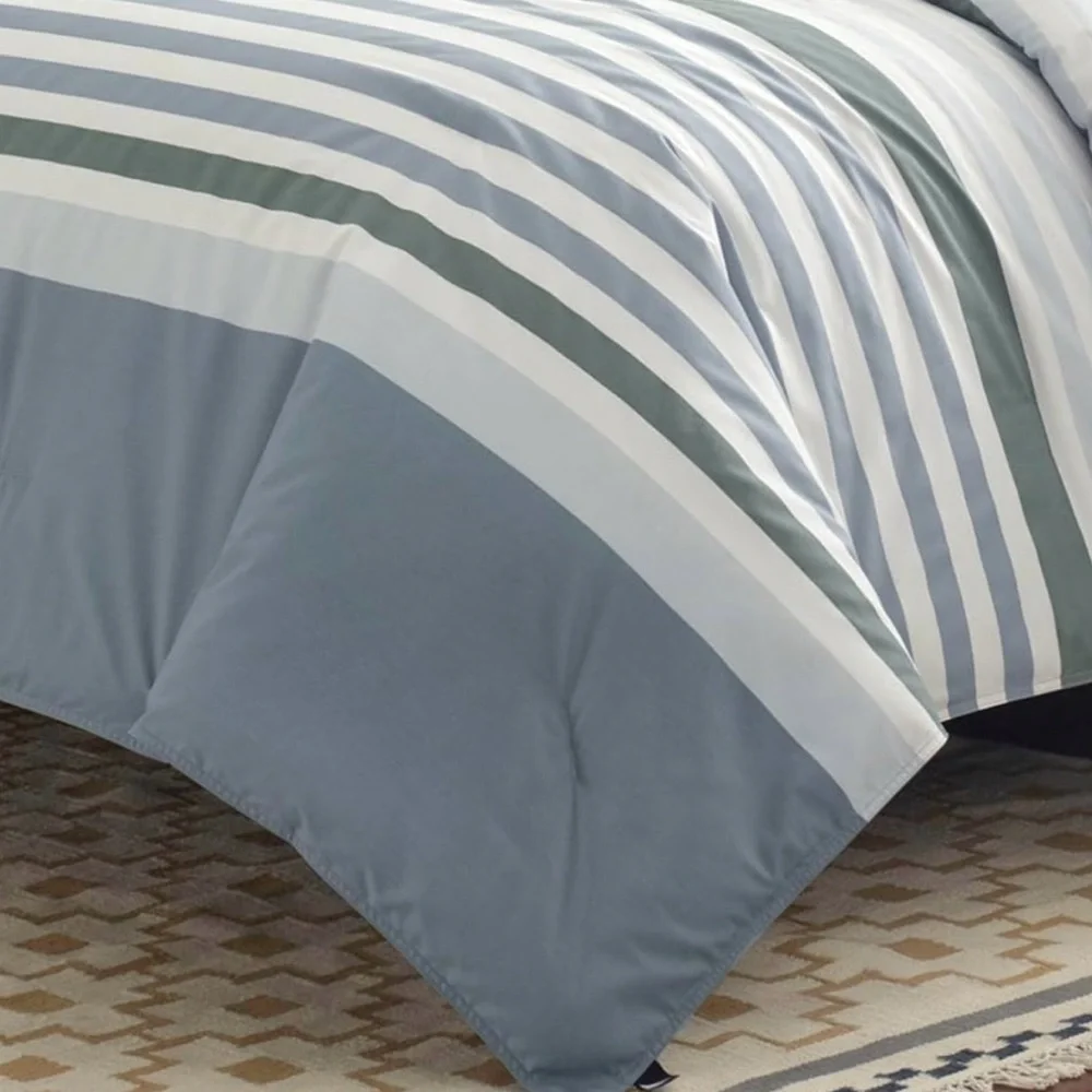 Nautica Lansier Cotton Grey Duvet Cover Set QUEEN